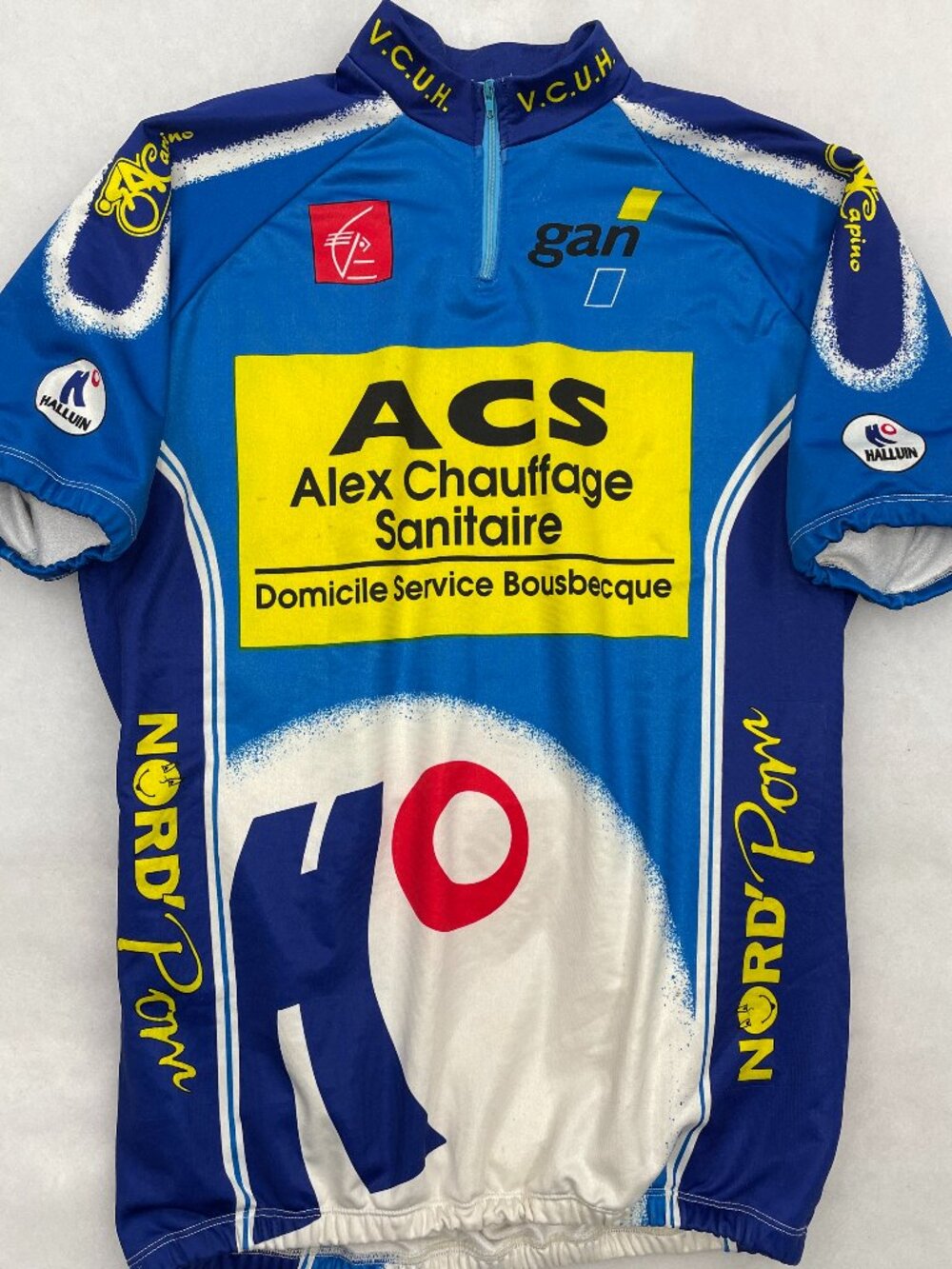Vintage 1990s Gan Team Cadet Sports France Made Cycling Jersey Blue Men's L